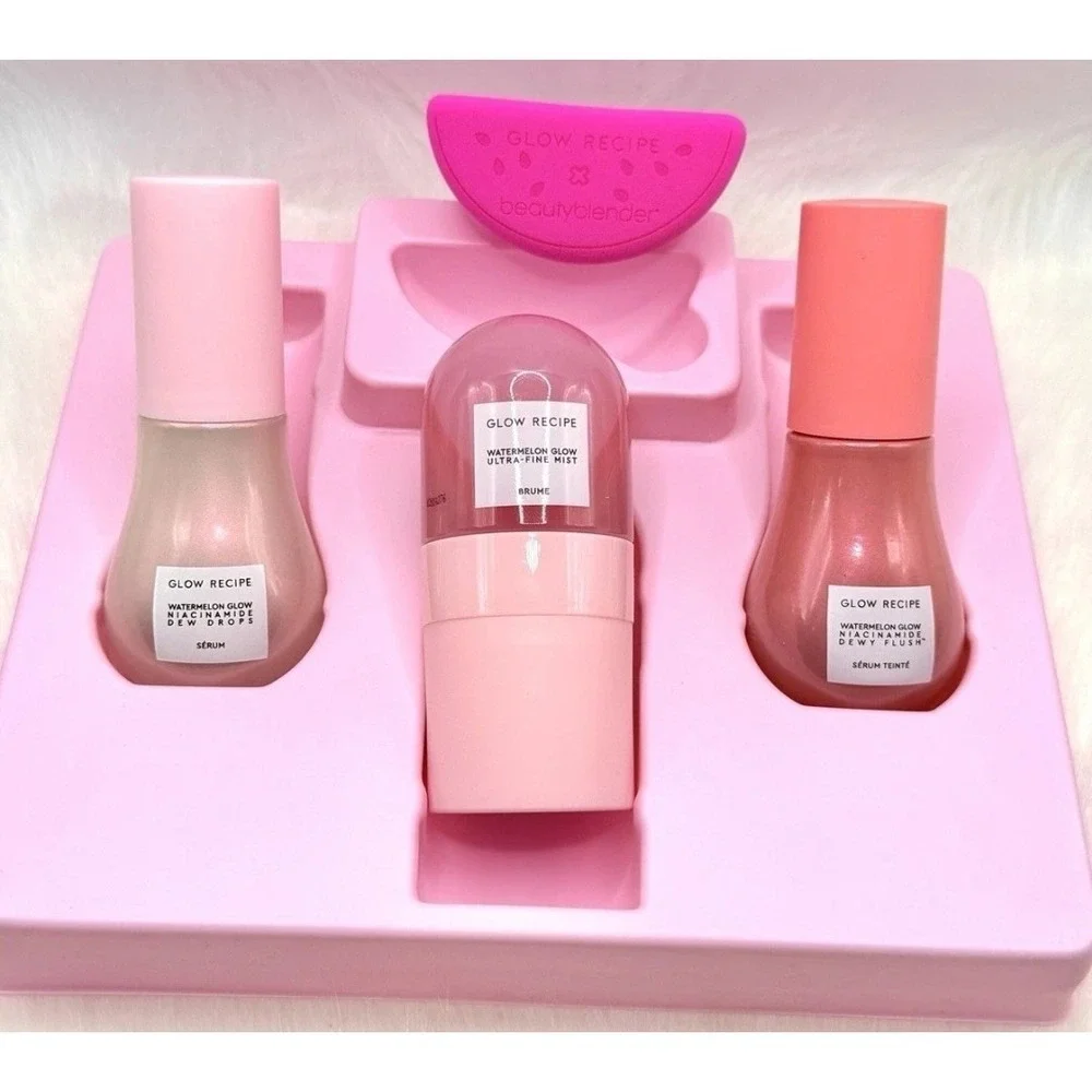 Glow Recipe x Beauty Blender Watermelon Glow Best Sellers Set Lmtd Edtn $83 Val